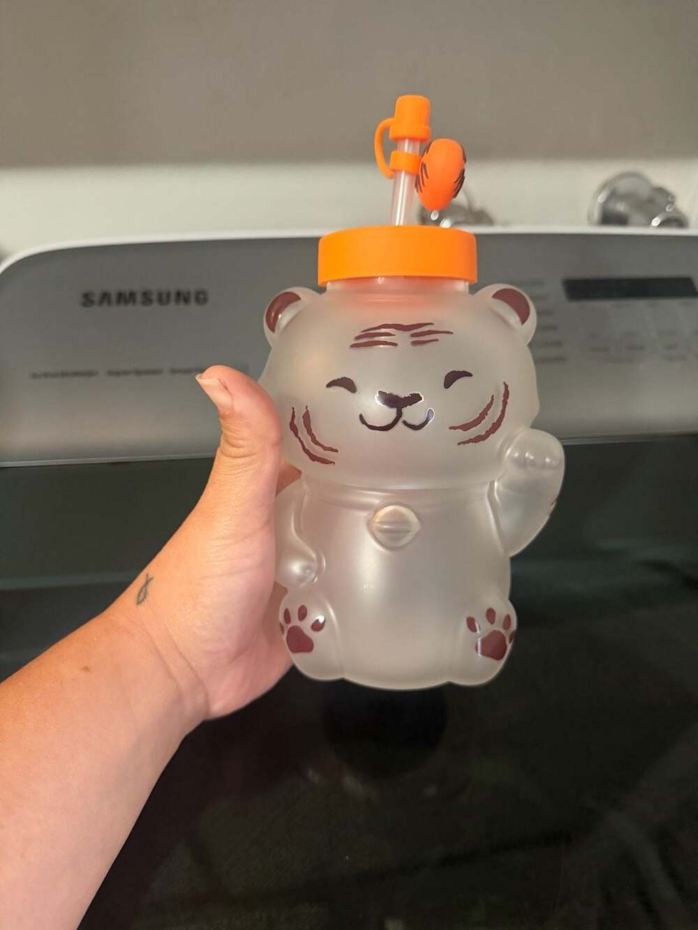 Starbucks Tiger Year Glass Straw Cup 700ml Lucky Wealth